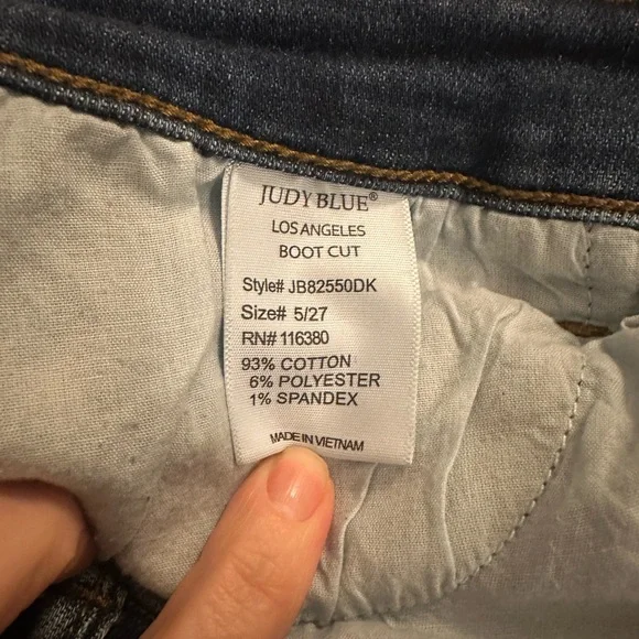 Judy Blue Dark Wash Flare Jeans - Picture 6 of 6